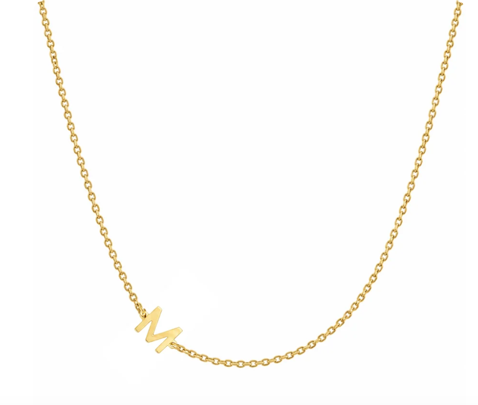 Antonia Solid Gold Initial Necklace 40-45cm