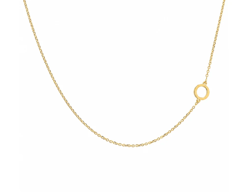 Antonia Solid Gold Initial Necklace 40-45cm