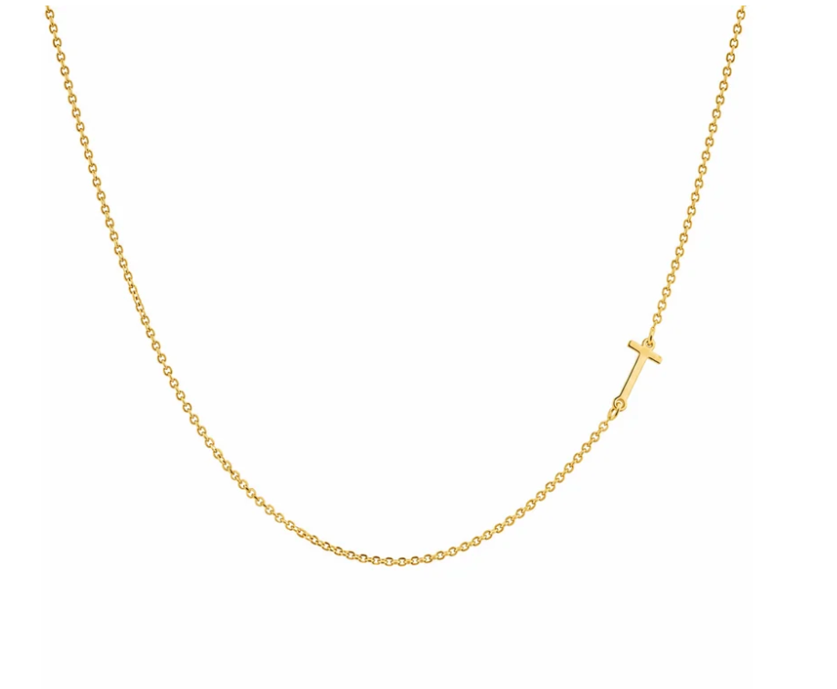 Antonia Solid Gold Initial Necklace 40-45cm