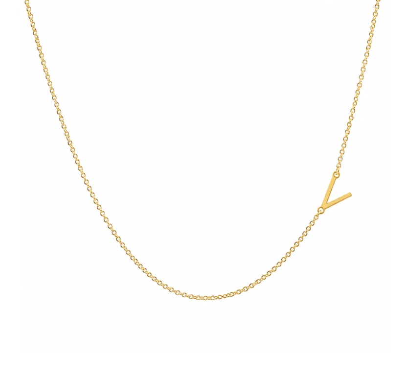 Antonia Solid Gold Initial Necklace 40-45cm