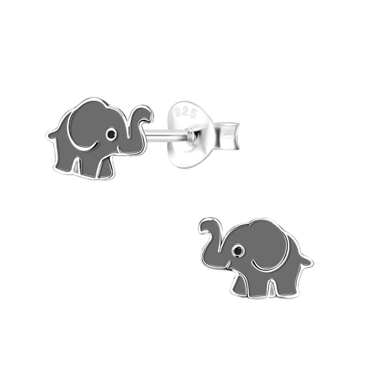 Emma Sterling Silver and Enamel Elephant Studs - Caesar Loves Ava