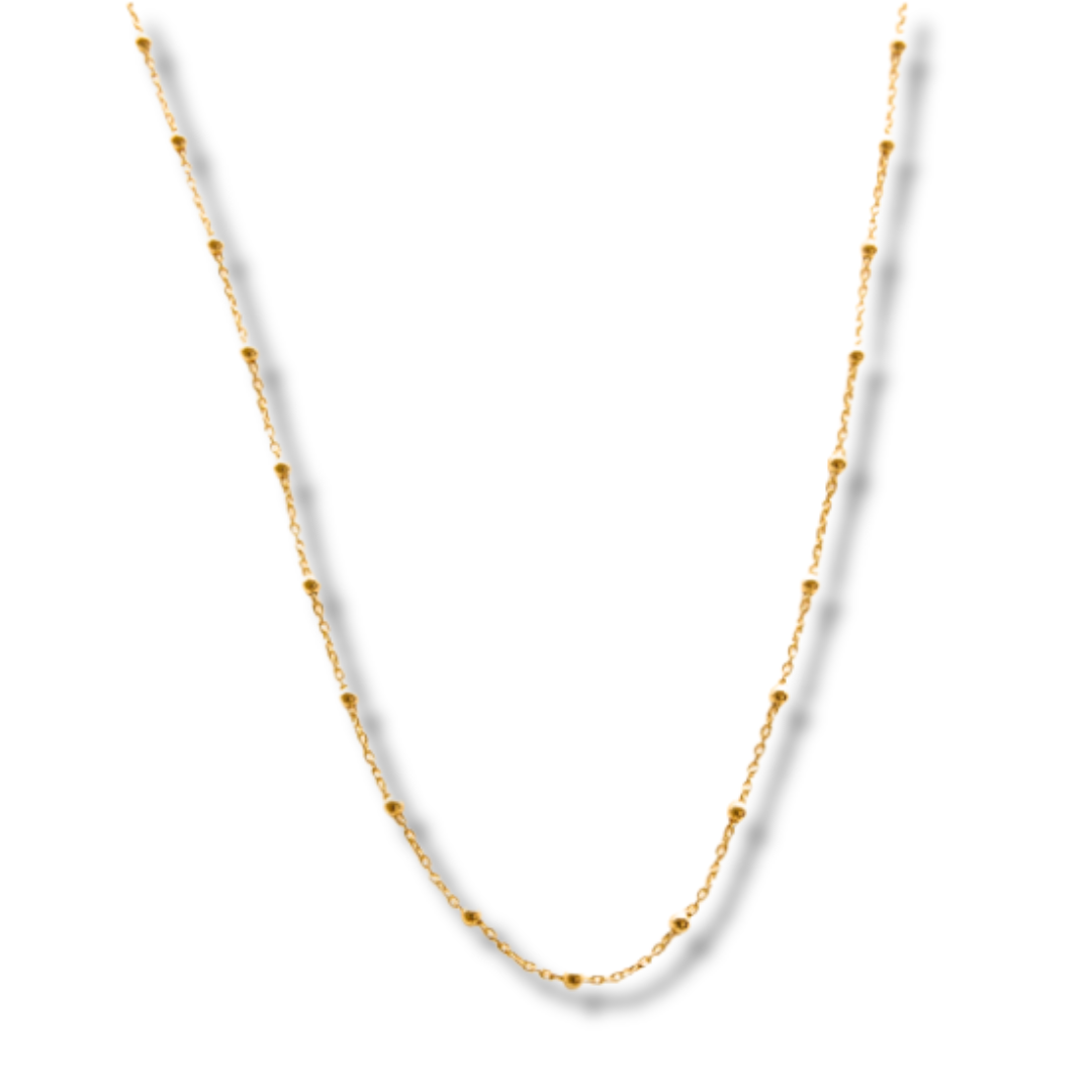 Indiana Gold Plated Silver Ball Chain - 45cm