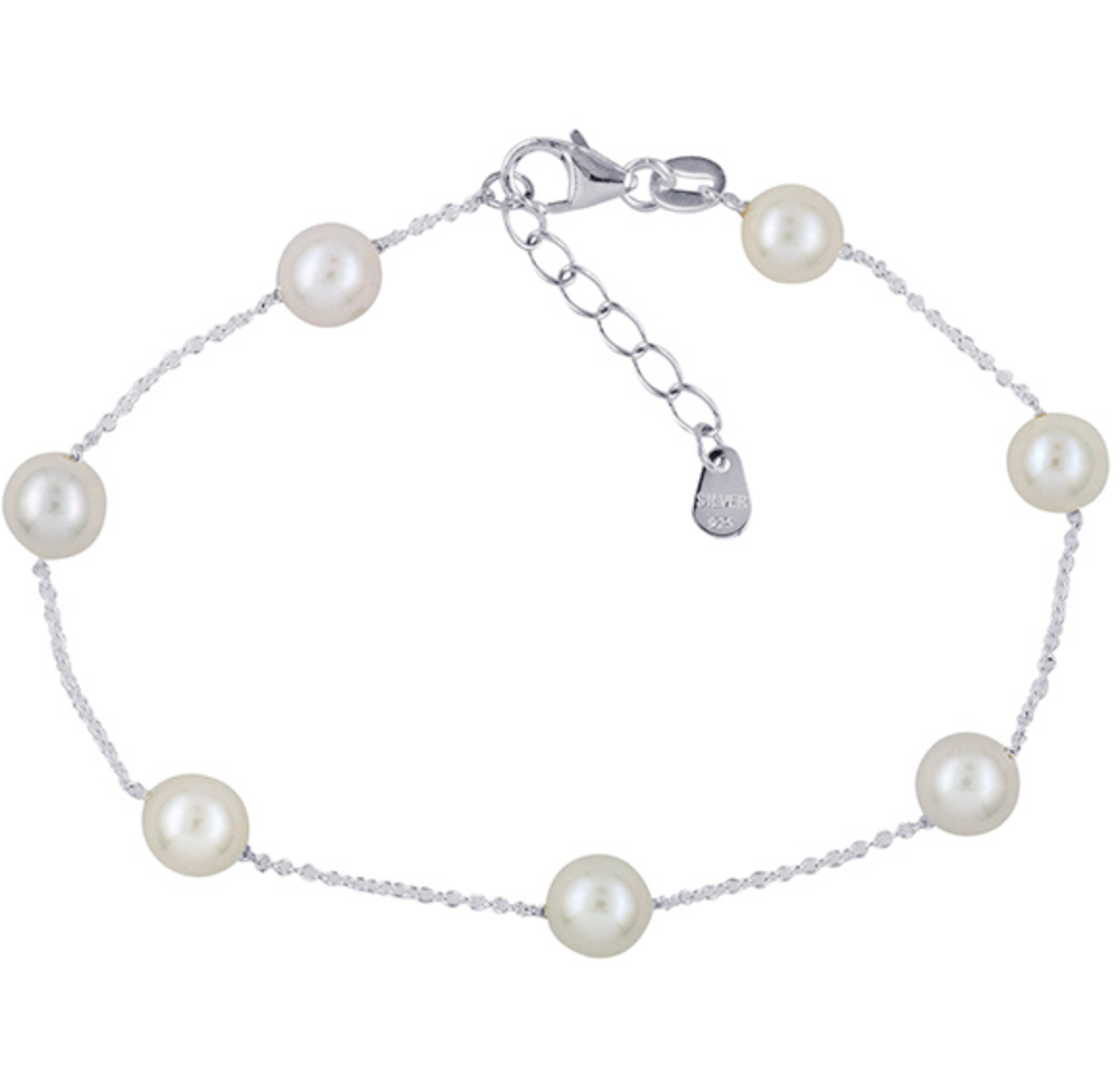 Xanthe Sterling Silver and Freshwater Pearl Bracelet - Caesar Loves Ava