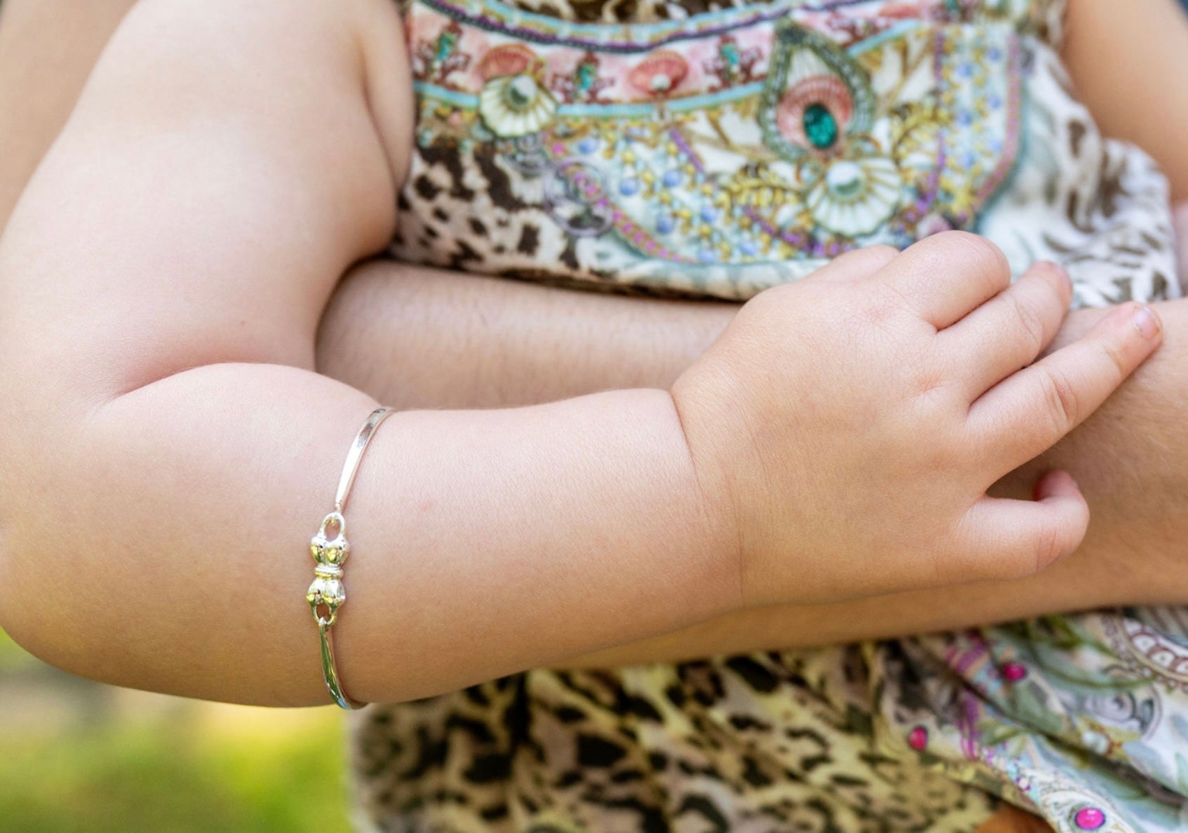 Maxine Sterling Silver Opening Baby Bangle - Caesar Loves Ava
