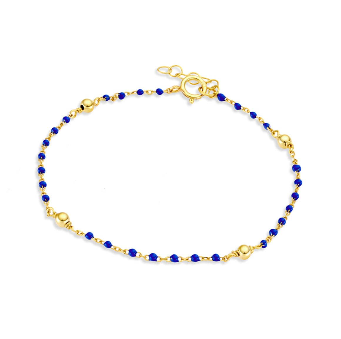 Zabelle Gold Plated Silver and Enamel Beaded Bracelet - Caesar Loves Ava