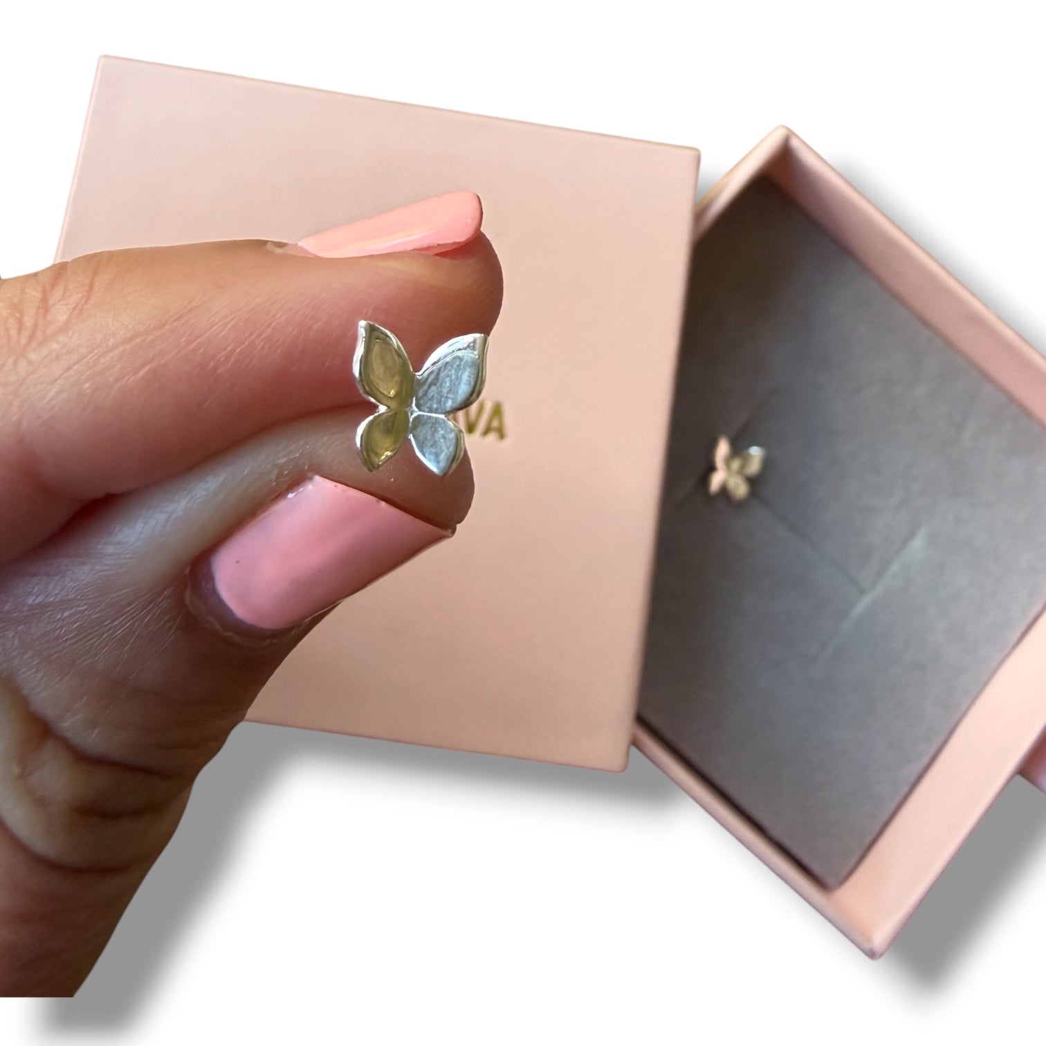 Pixie Sterling Silver Butterfly Stud Earrings - Caesar Loves Ava