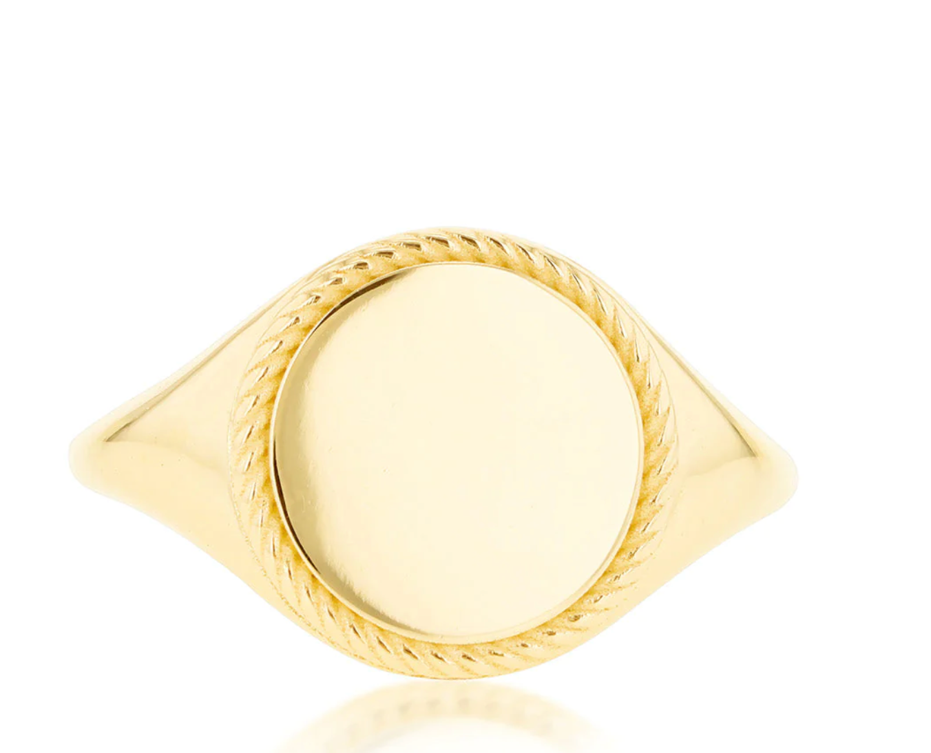 Essie Solid Gold Signet Ring - Caesar Loves Ava