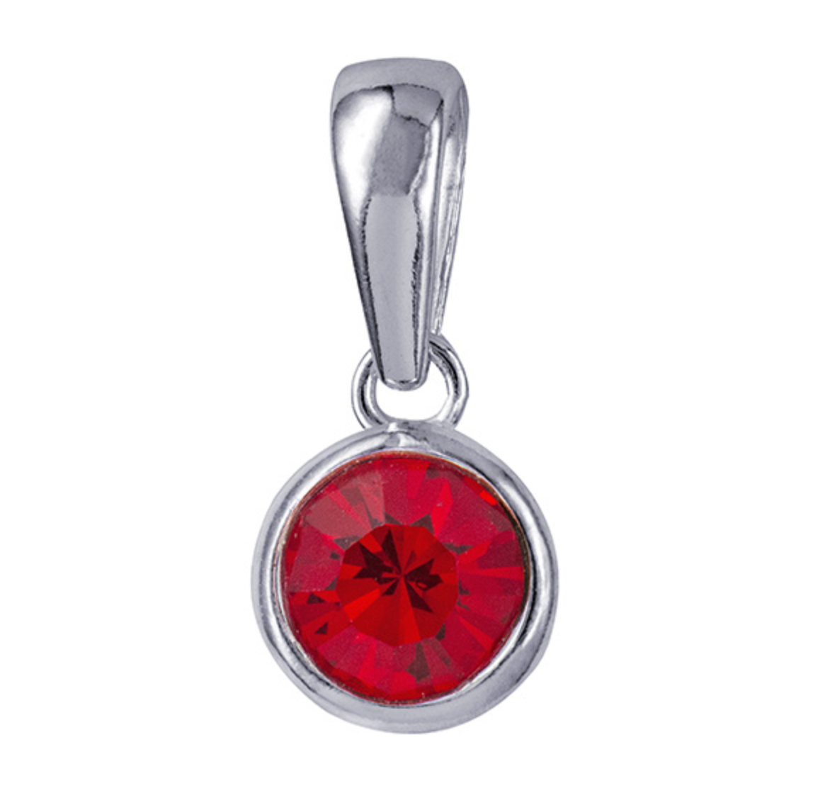 Sterling Silver Bezel Set 4mm Birthstone Pendant - Caesar Loves Ava