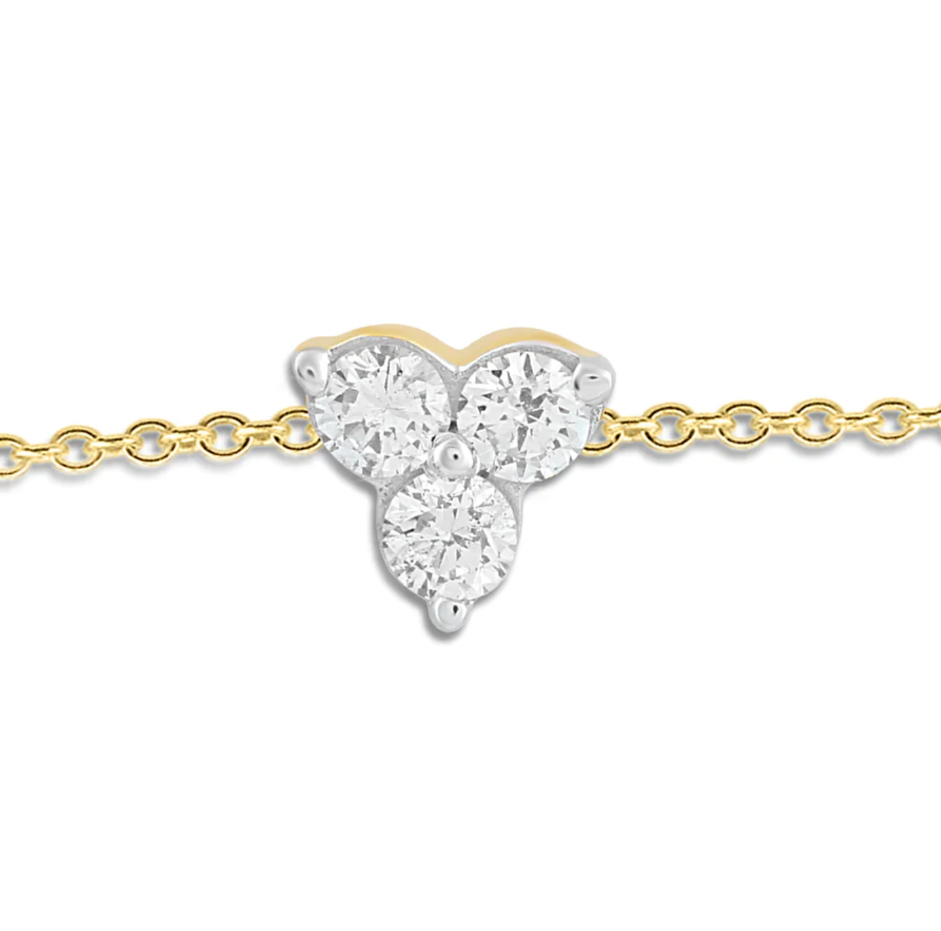 Millie Solid Gold Trio Diamond Bracelet - Caesar Loves Ava