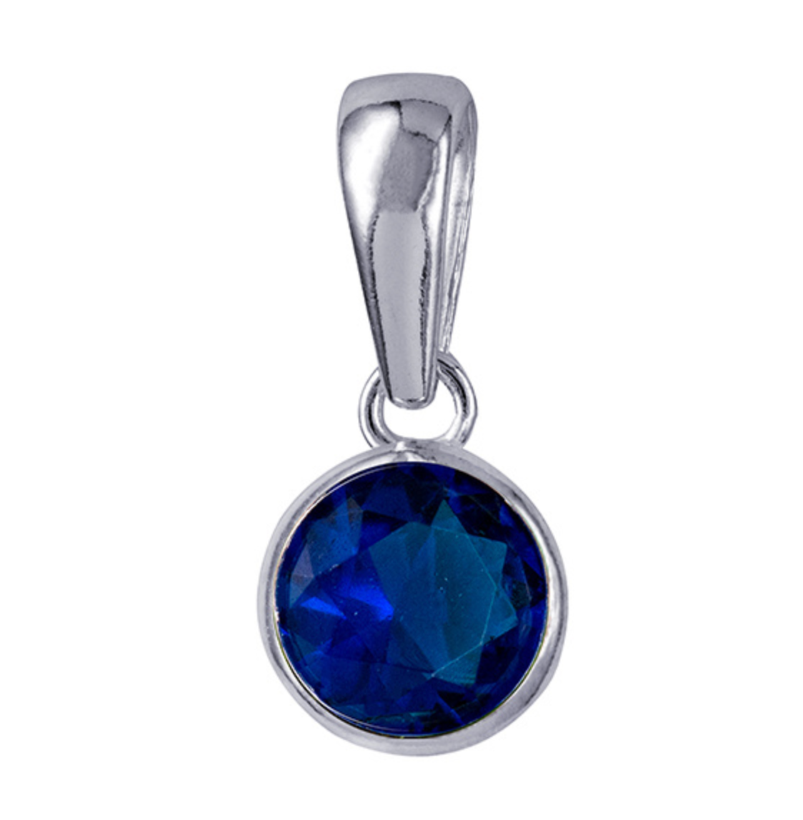 Sterling Silver Bezel Set 4mm Birthstone Pendant - Caesar Loves Ava