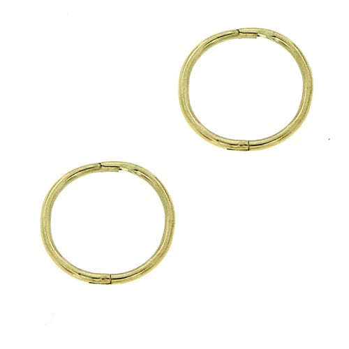 Simple 8mm Sleepers - Sterling Silver, Yellow Gold Plated and Solid Gold - Caesar Loves Ava