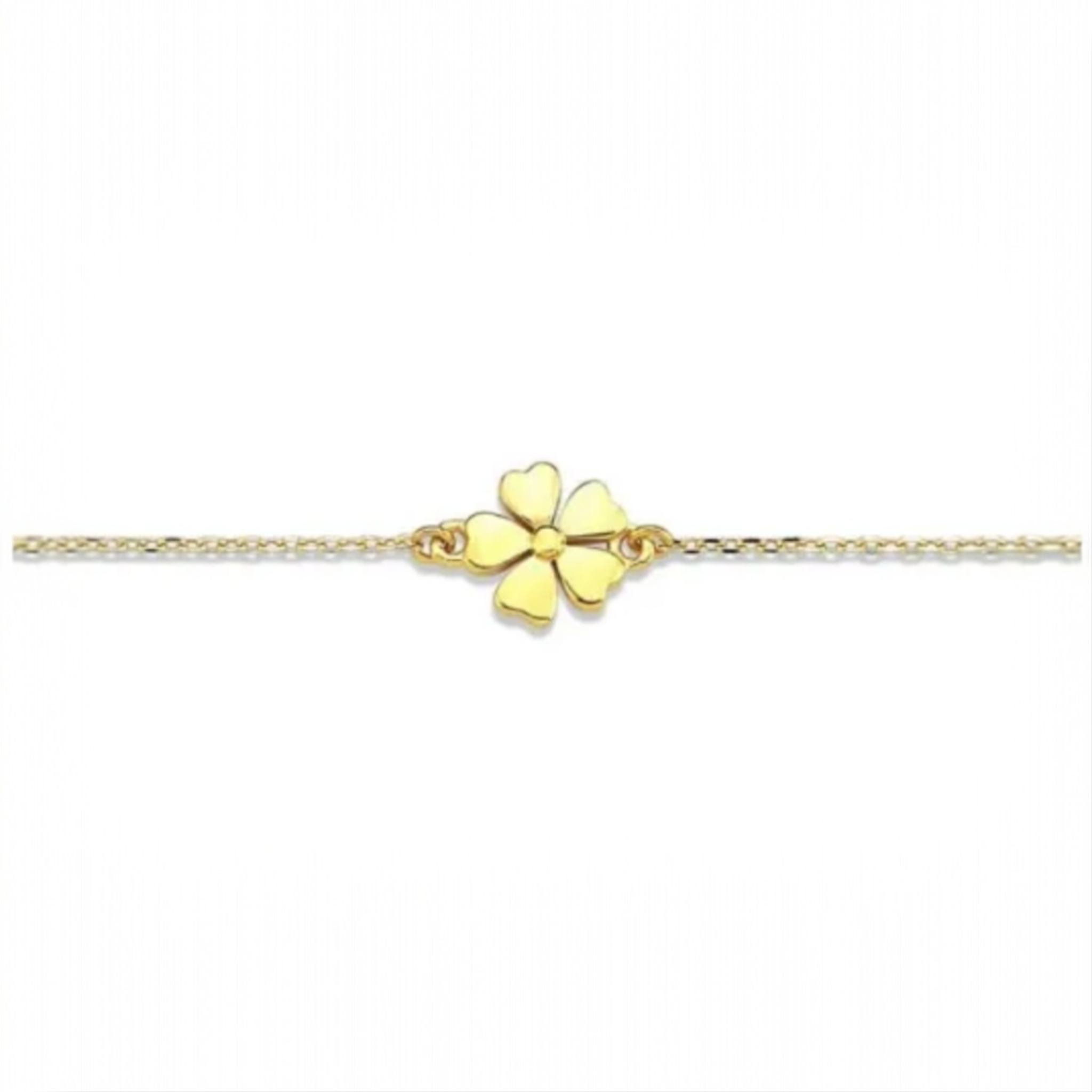 Lilou Solid Gold Floral Bracelet - Caesar Loves Ava