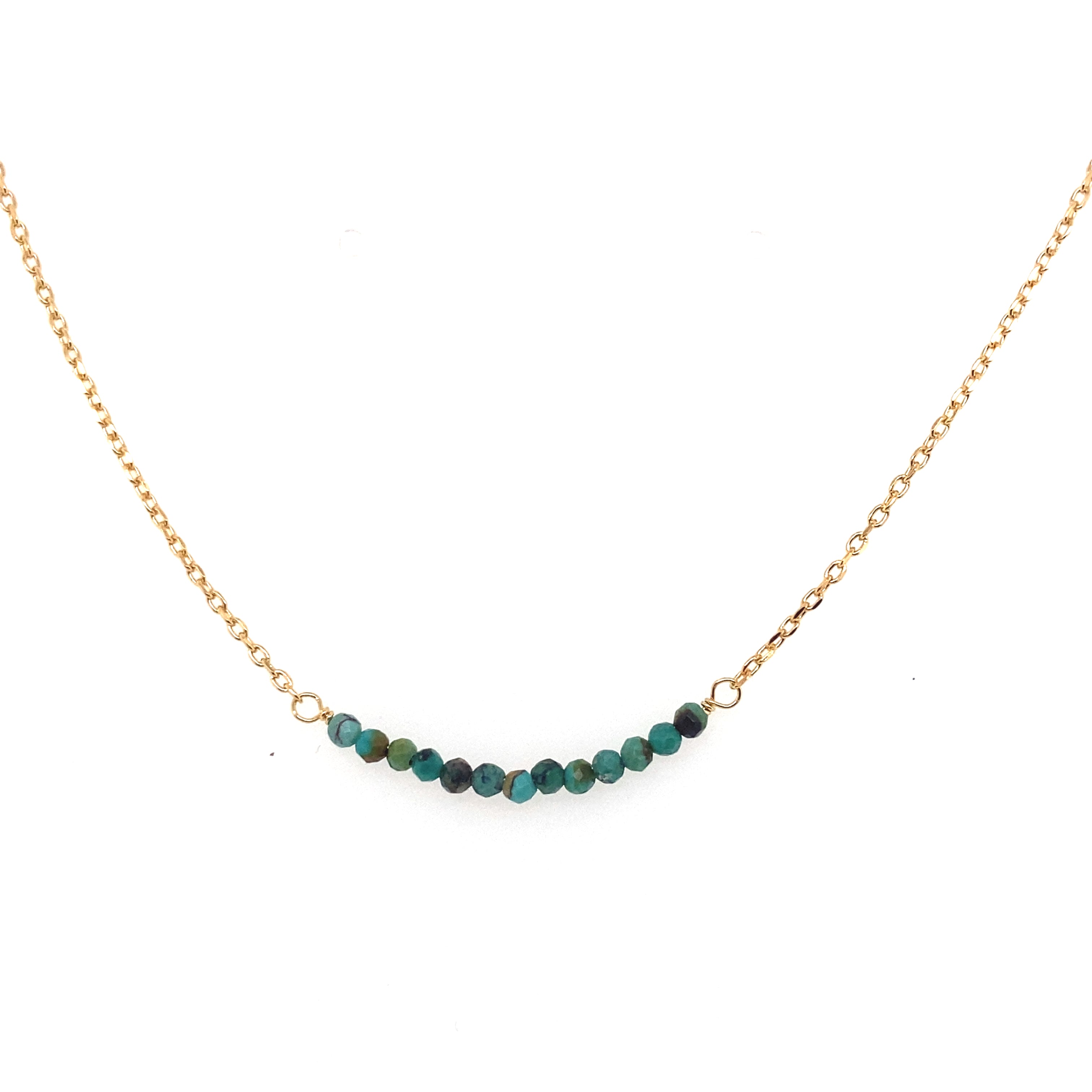 Kendall Gold Plated Silver Gemstone Bar Necklace - Caesar Loves Ava
