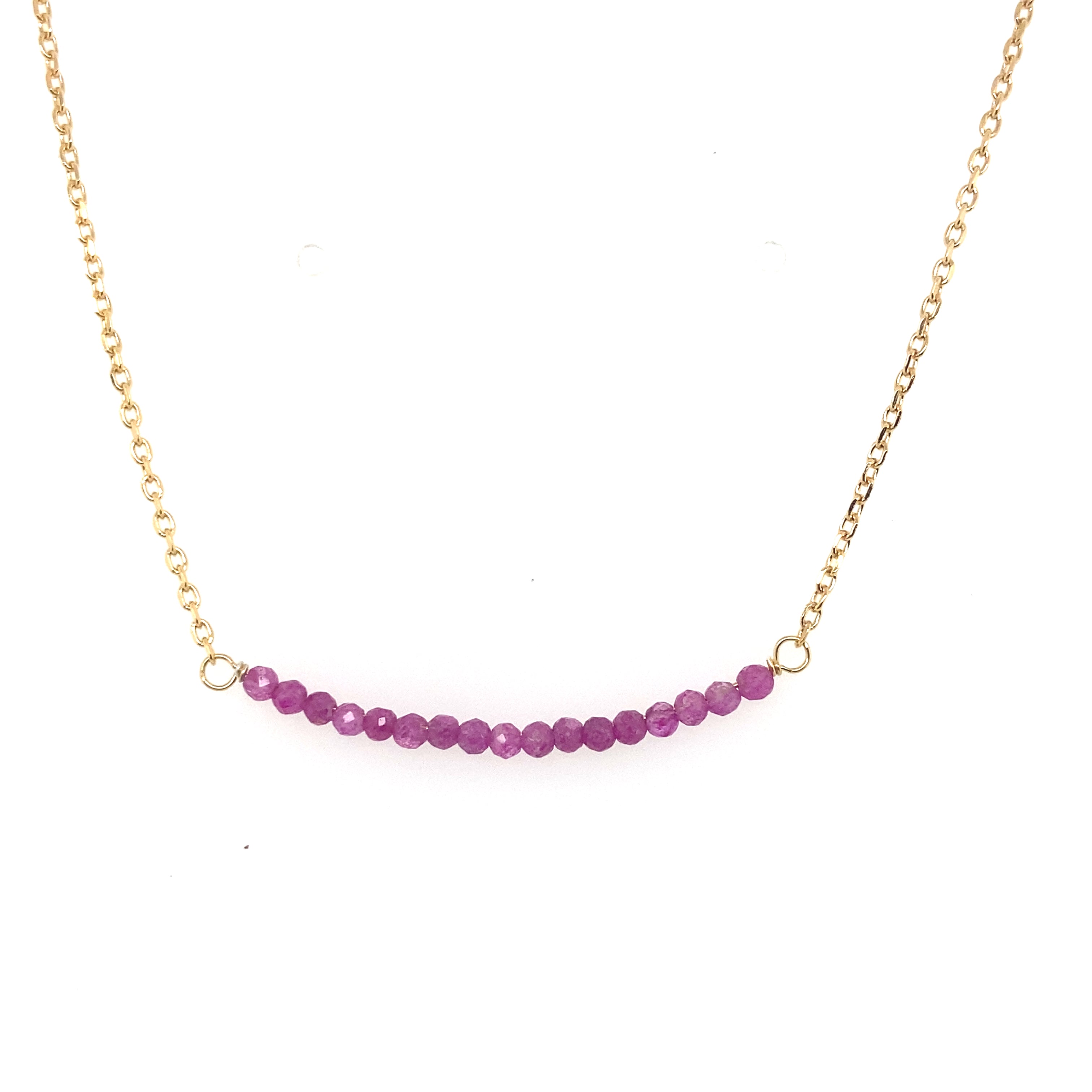 Kendall Gold Plated Silver Gemstone Bar Necklace - Caesar Loves Ava