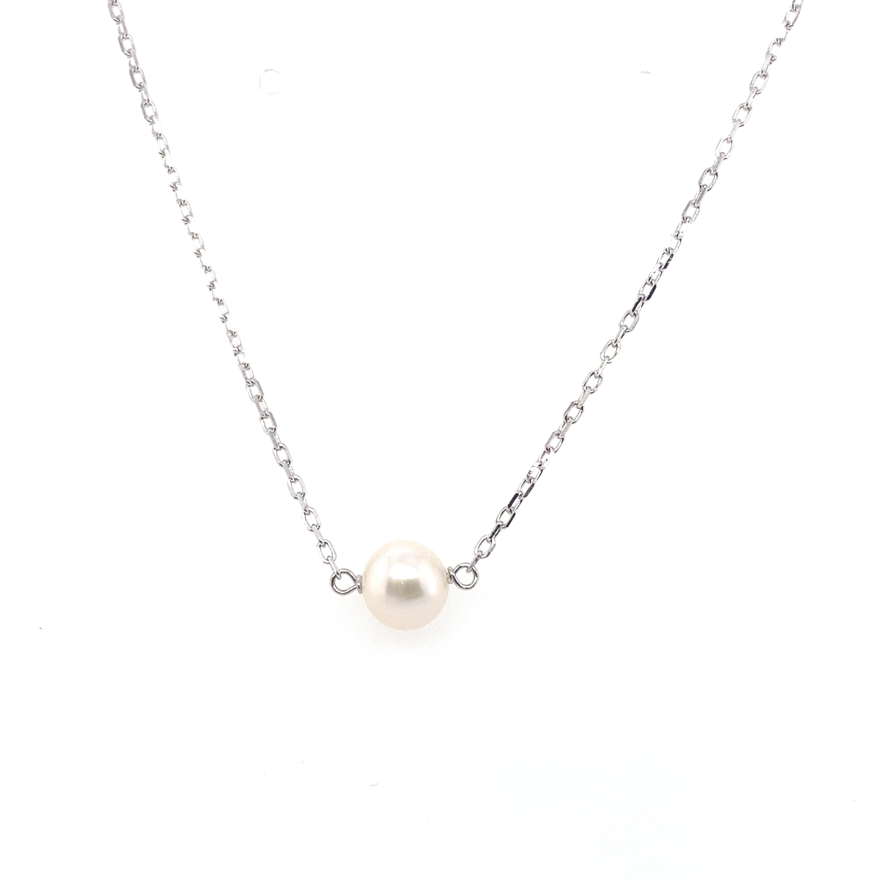 Della Single Freshwater Pearl and Sterling Silver Necklace - Caesar Loves Ava