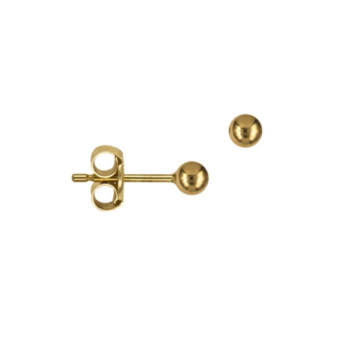 3mm Ball Studs - Solid Gold and Sterling Silver - Caesar Loves Ava