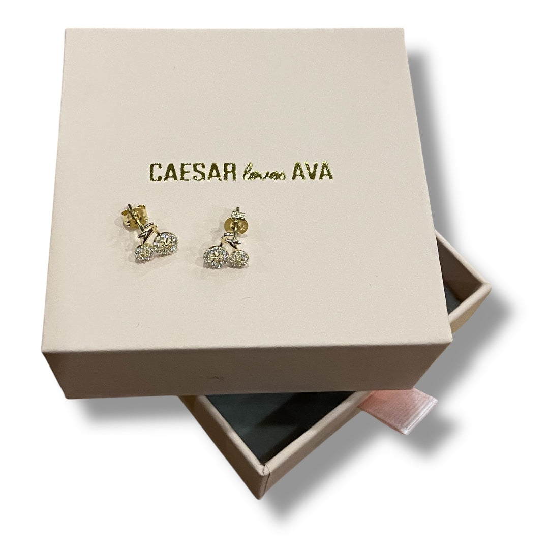 Micaela Solid Gold Dazzling Bicycle Studs - Caesar Loves Ava