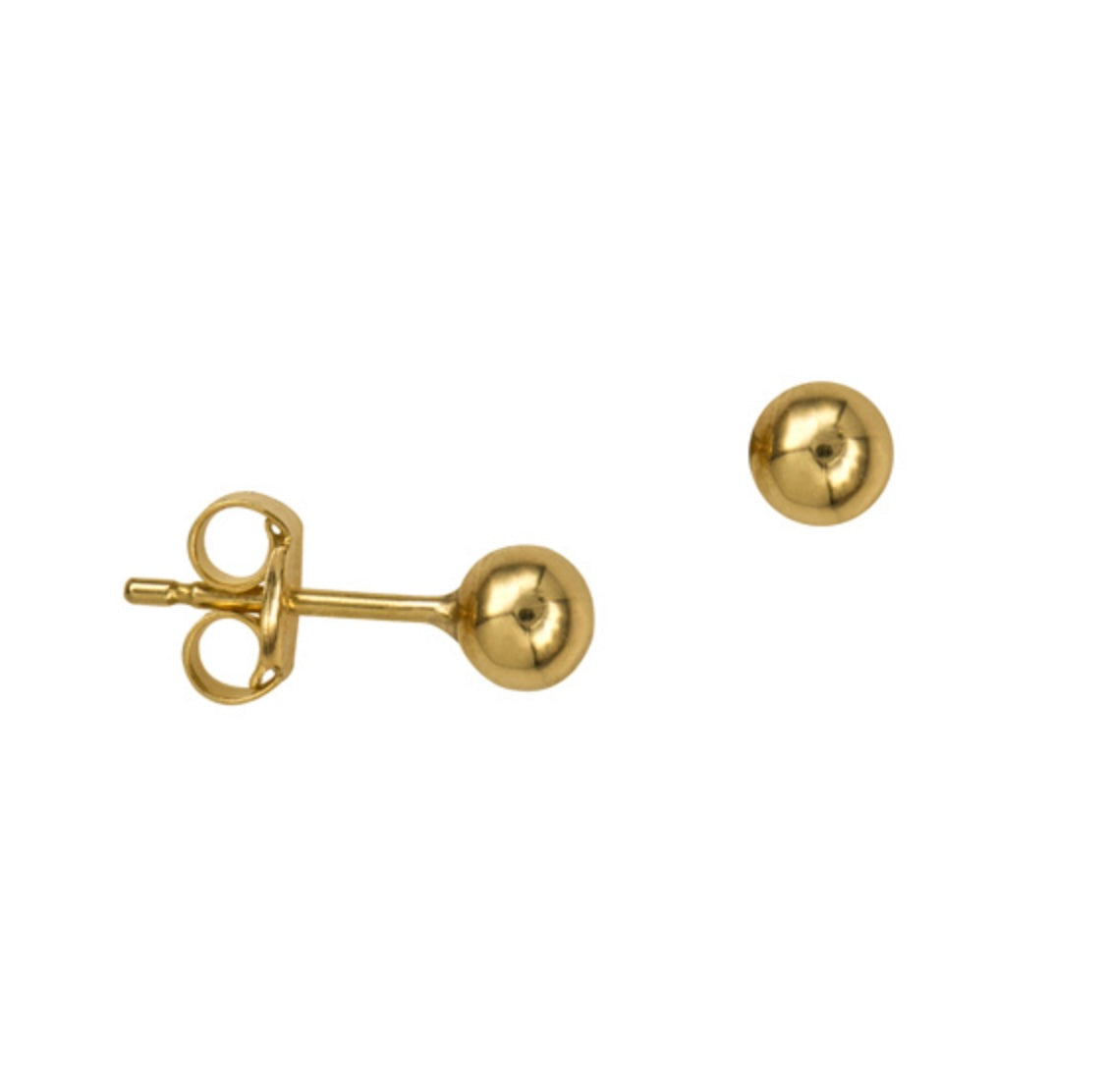 4mm Ball Studs - Solid Gold and Sterling Silver - Caesar Loves Ava