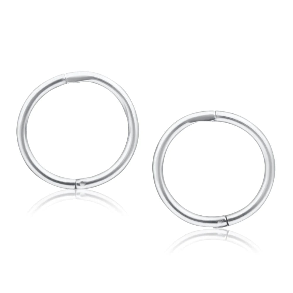 Simple 8mm Sleepers - Sterling Silver, Yellow Gold Plated and Solid Gold - Caesar Loves Ava