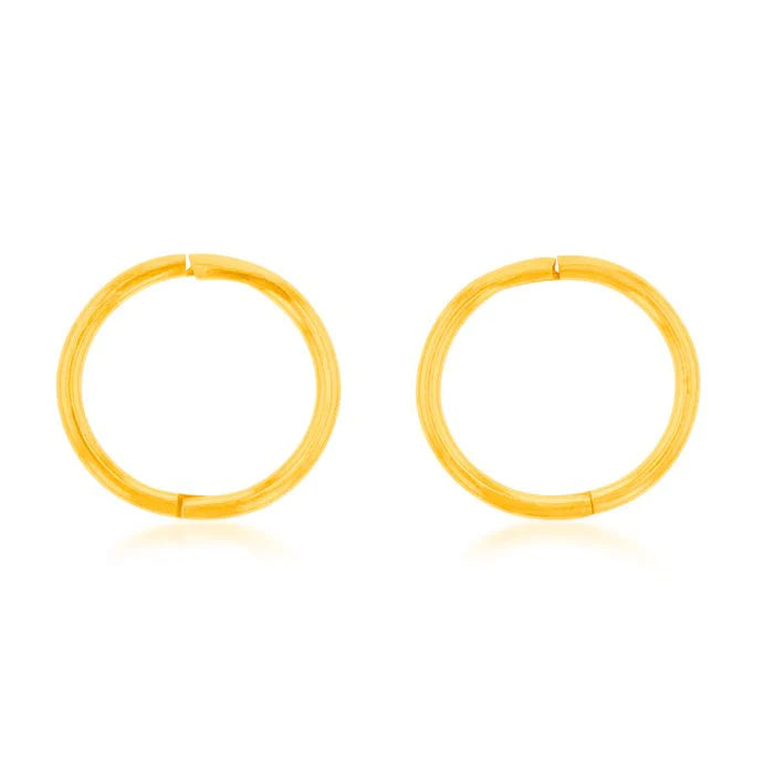 Simple 8mm Sleepers - Sterling Silver, Yellow Gold Plated and Solid Gold - Caesar Loves Ava