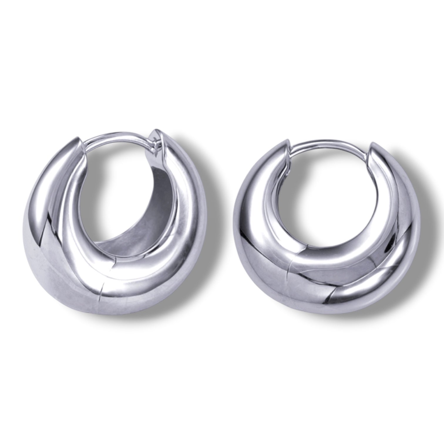 Kaia Sterling Silver Tapered Hoops - Caesar Loves Ava