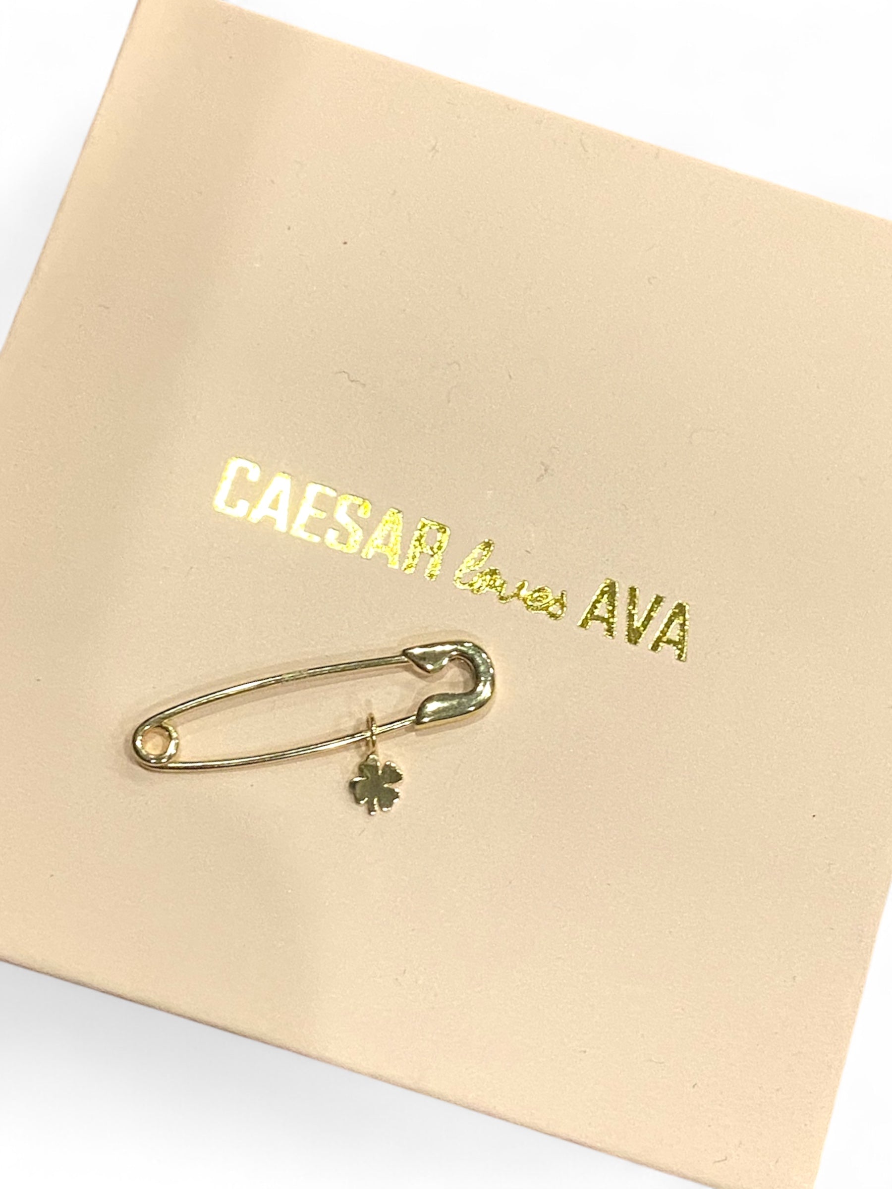 Maeva Solid Gold Mini Clover Charm