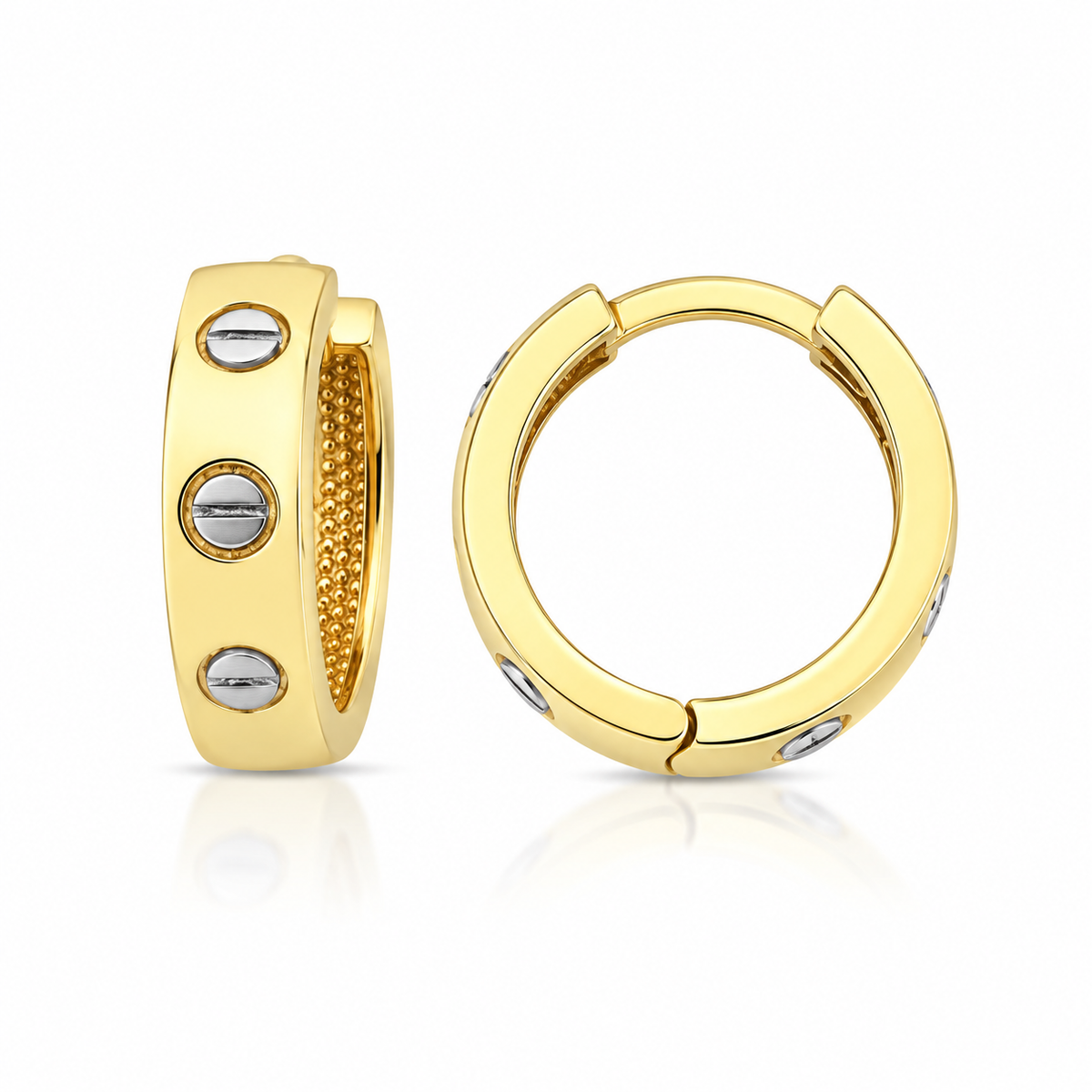 Morgana Solid Gold Lock Earrings