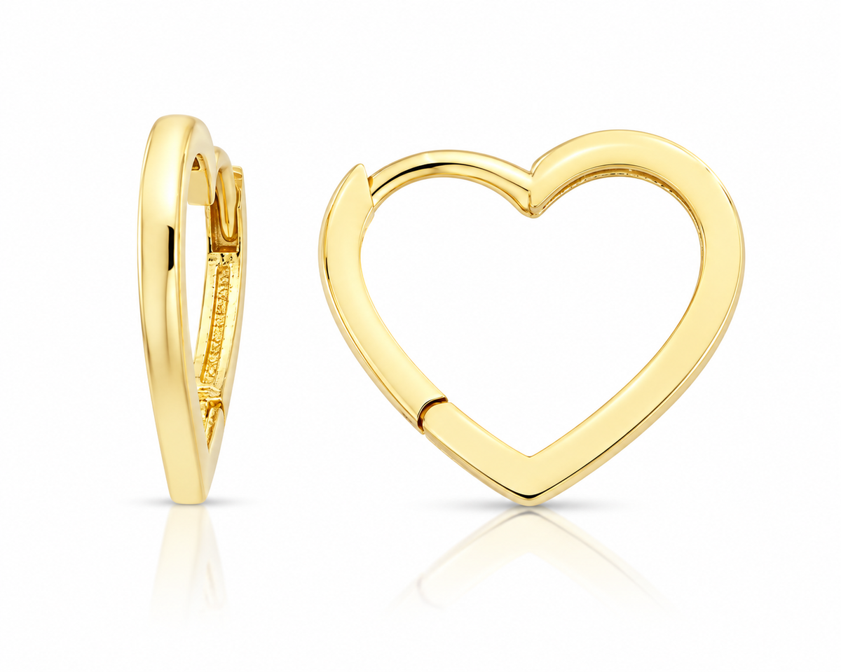 Jeanne Opean Heart Hoop Earrings
