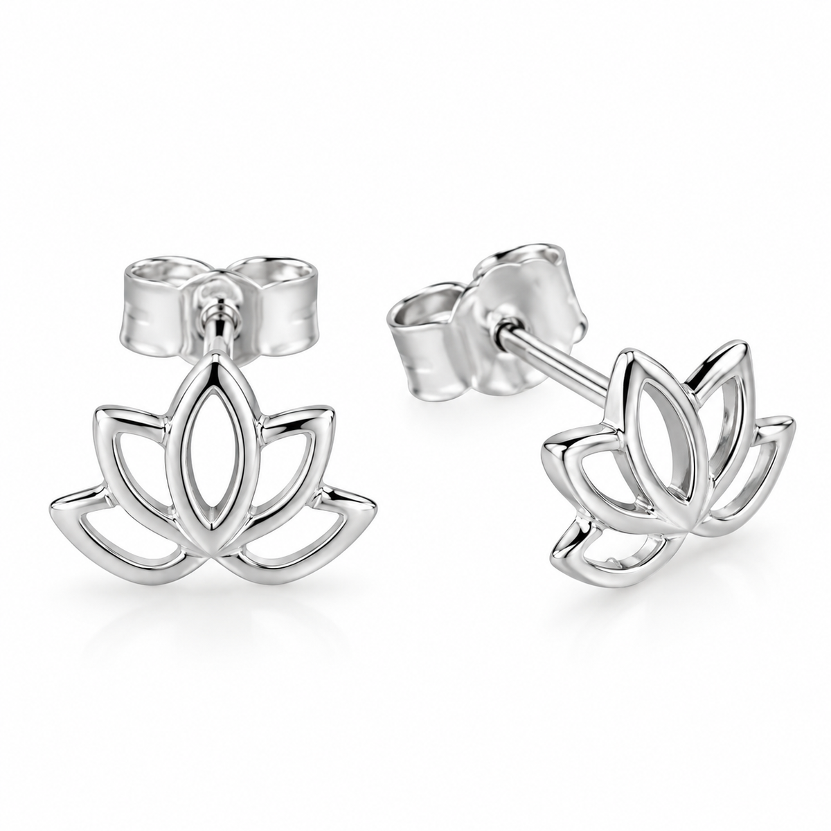 Lennie Sterling Silver Lotus Studs
