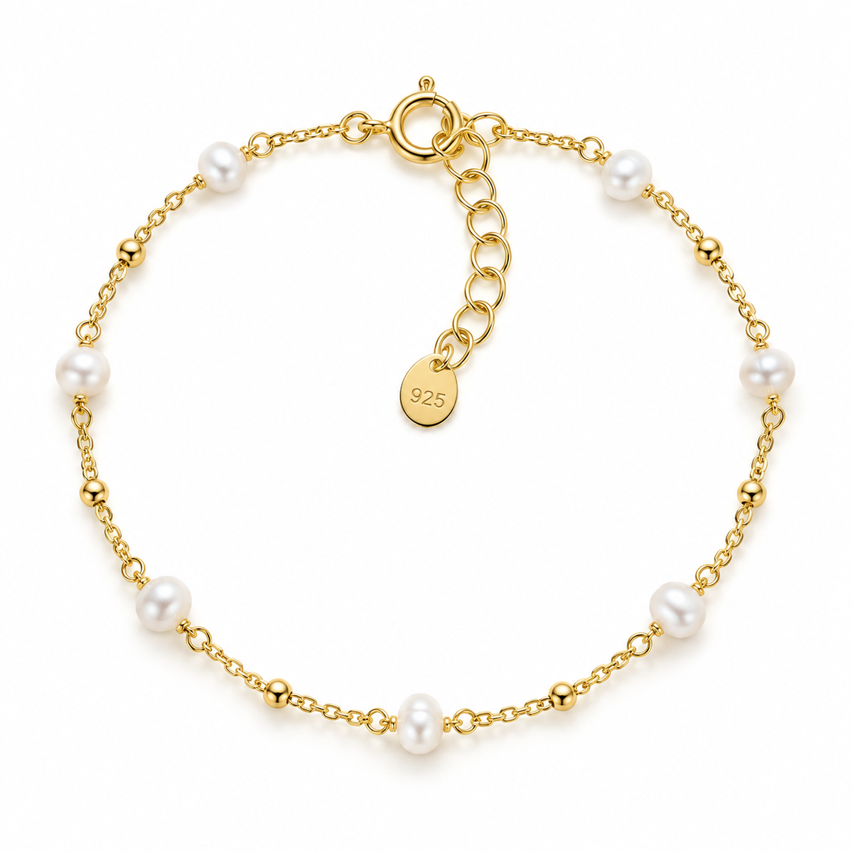 Lulu Gold Plated Silver and Freshwater Pearl Bracelet