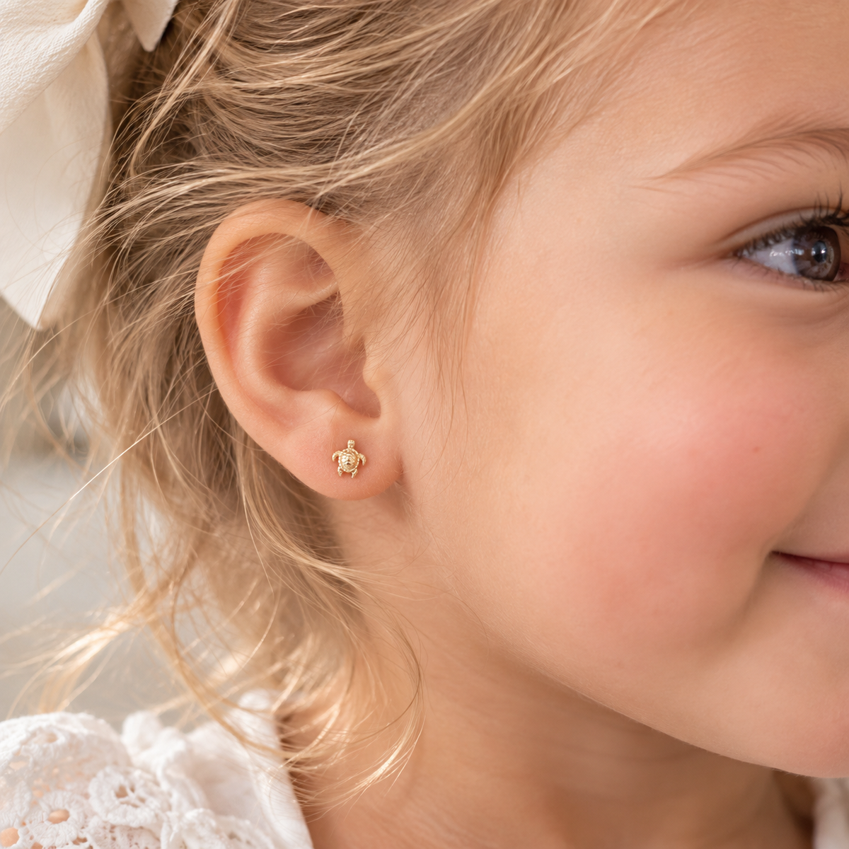 Marla Solid Gold Turtle Stud Earrings