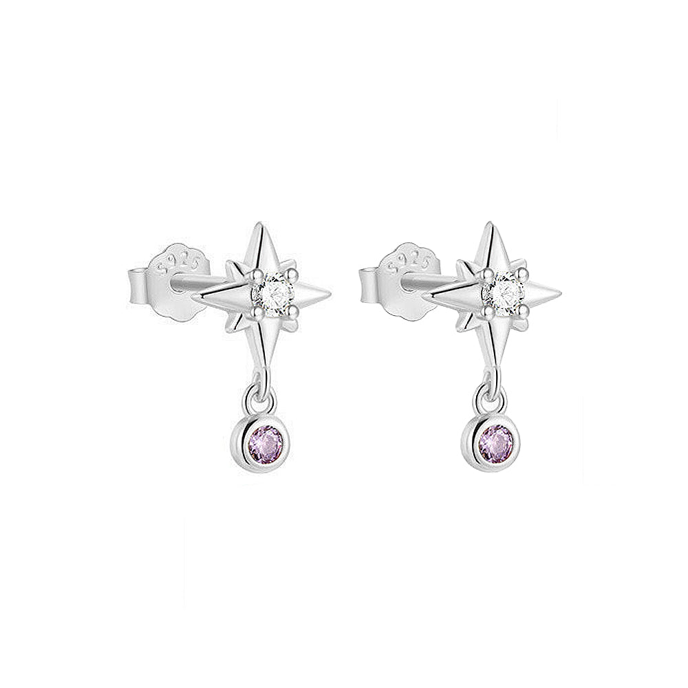 Erica North Star Dangling Stud Earrings