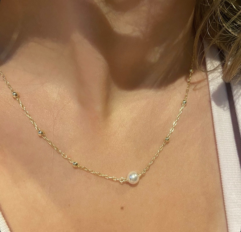 Lila Sterling Silver and Freshwater Pearl Chain