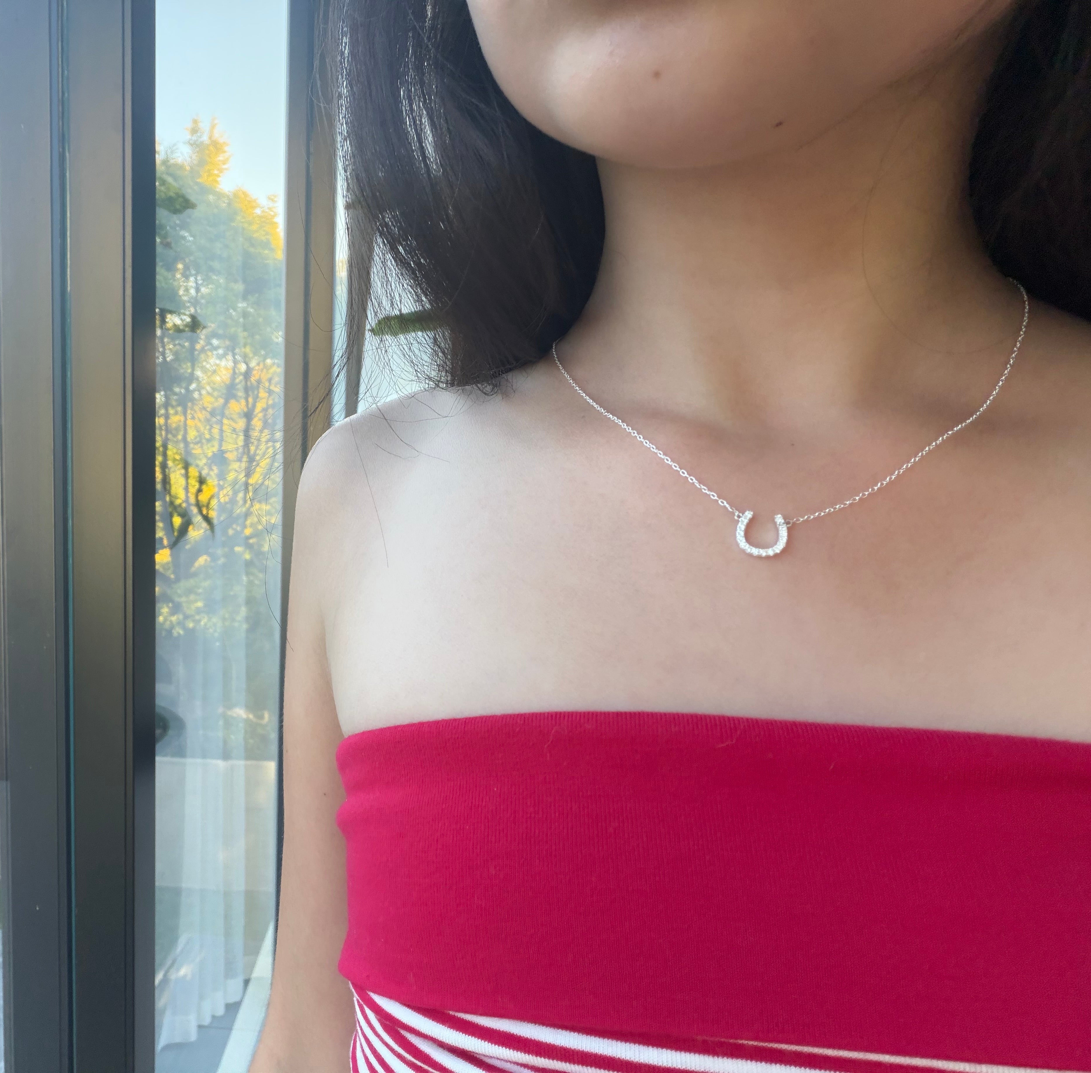 Harley Sterling Silver Horseshoe Necklace