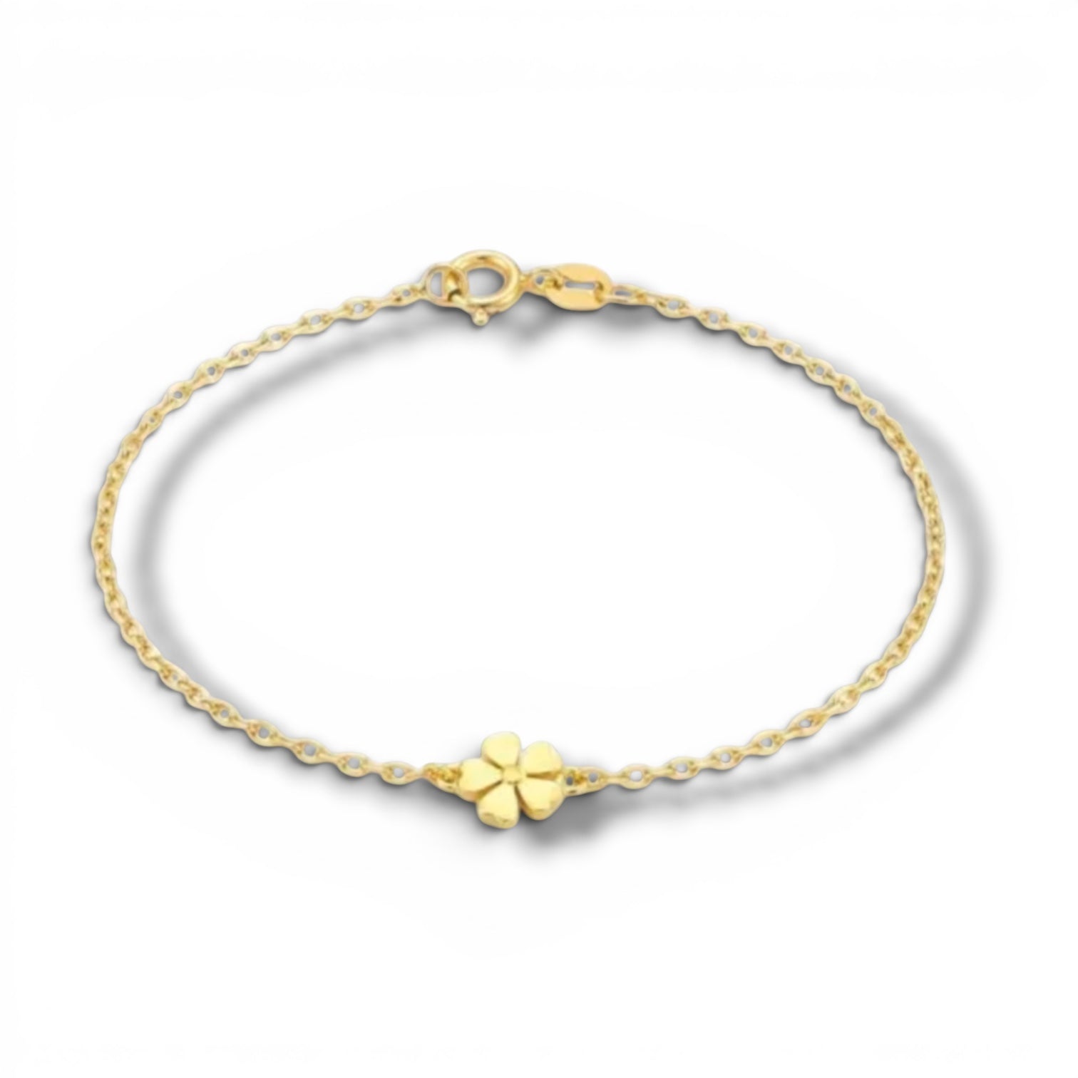 Lilou Solid Gold Floral Bracelet - Caesar Loves Ava