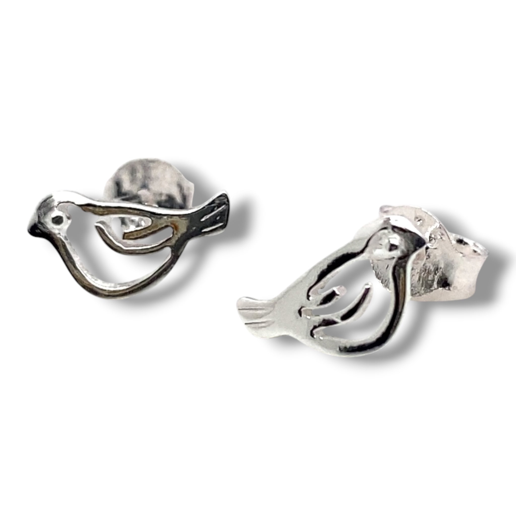 Charlotte Sterling Silver Cut Out Dove Studs