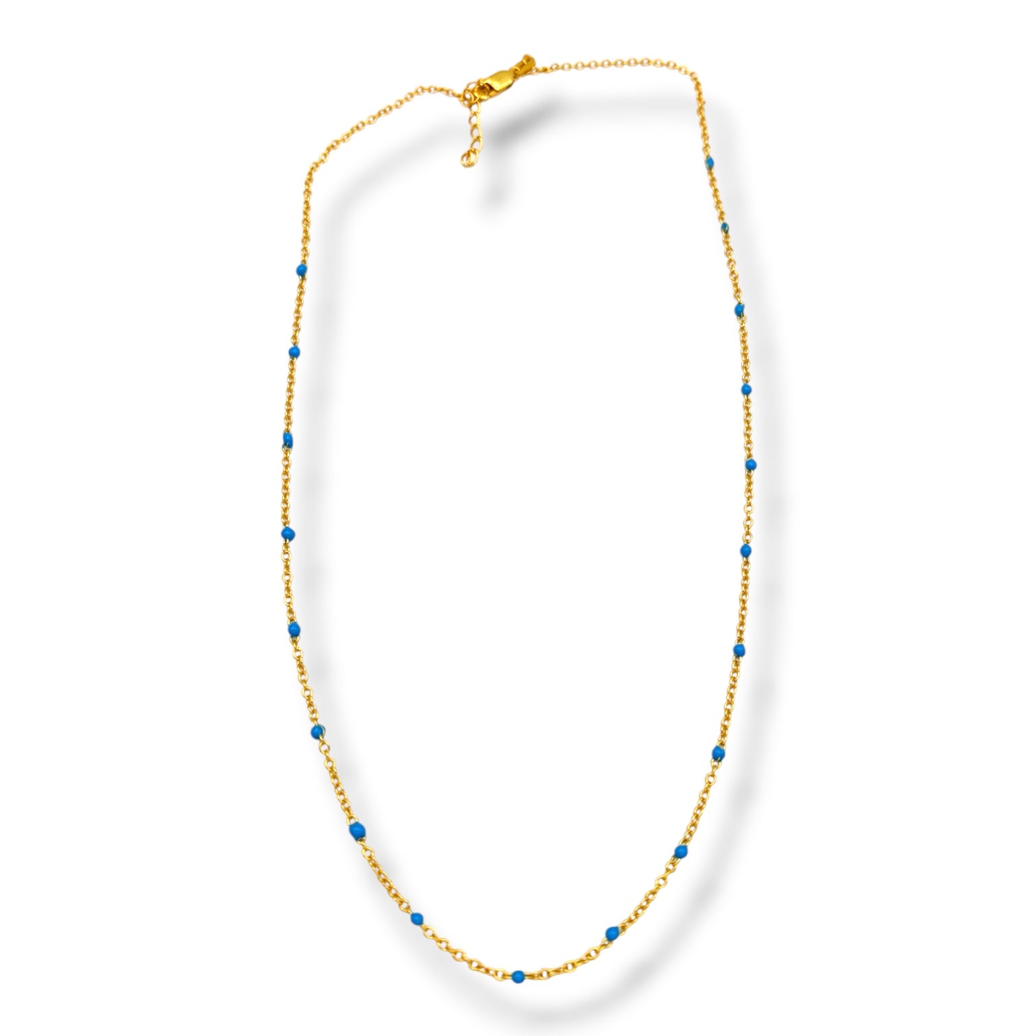 Eveleigh Gold Plated Silver and Turquoise Beaded Necklace