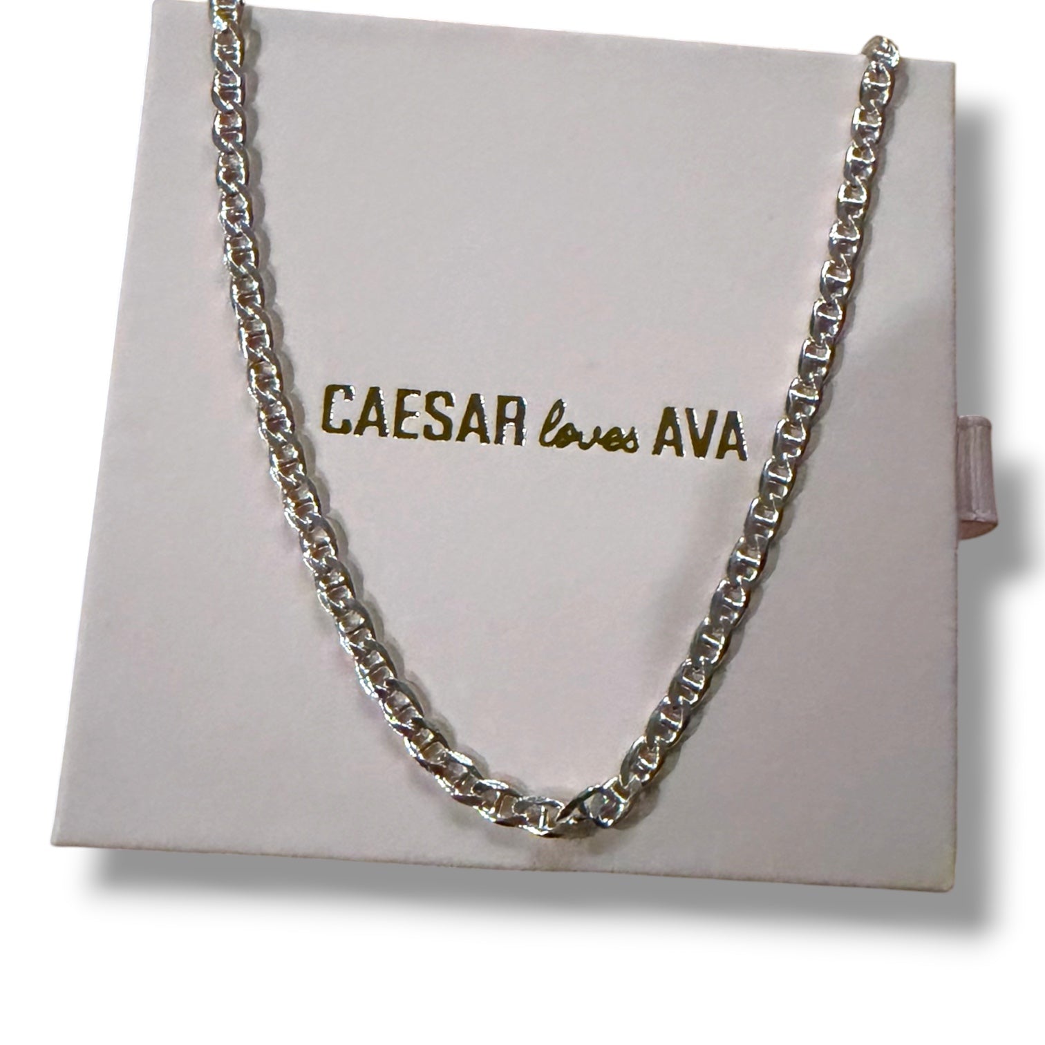 Sterling Silver Bevelled Diamond Cut Chain - 45cm