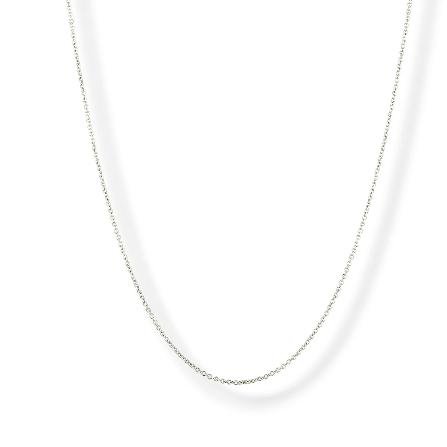 Sterling Silver Slider Cable Chain - 40cm - 45cm