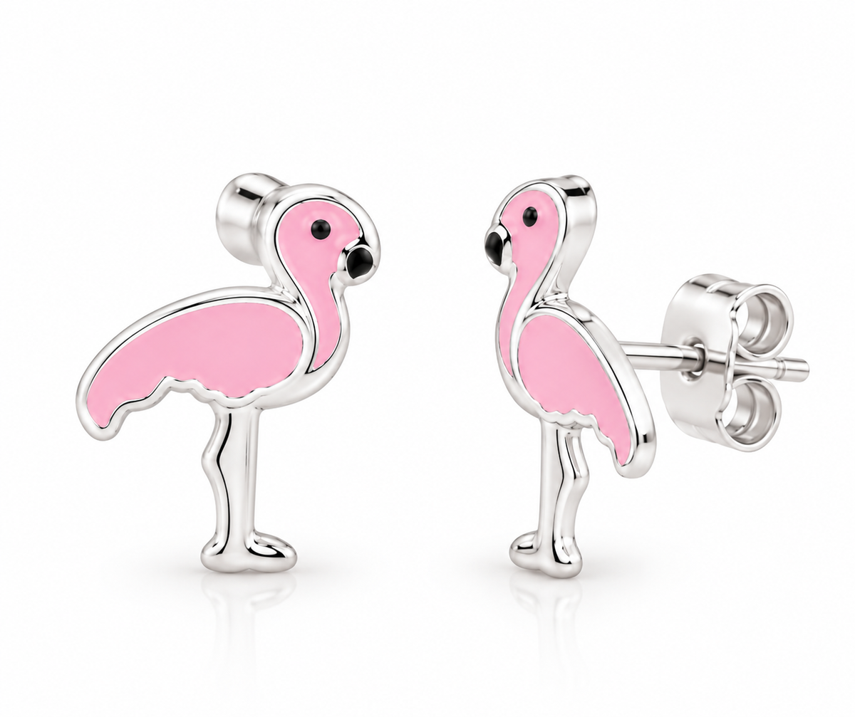 Frankie the Flamingo Stud Earrings
