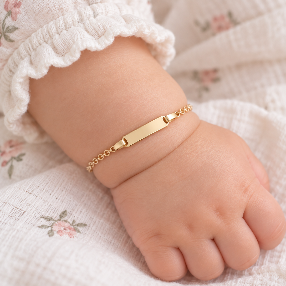 Aura Solid Gold ID Child's Bracelet