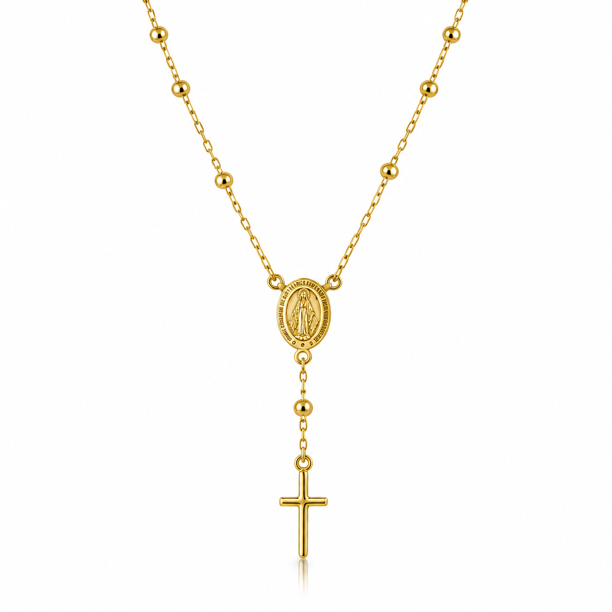 Odele Sterling Silver Thin Rosary Necklace