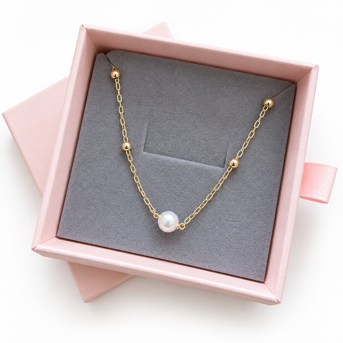 Lila Sterling Silver and Freshwater Pearl Chain Necklace
