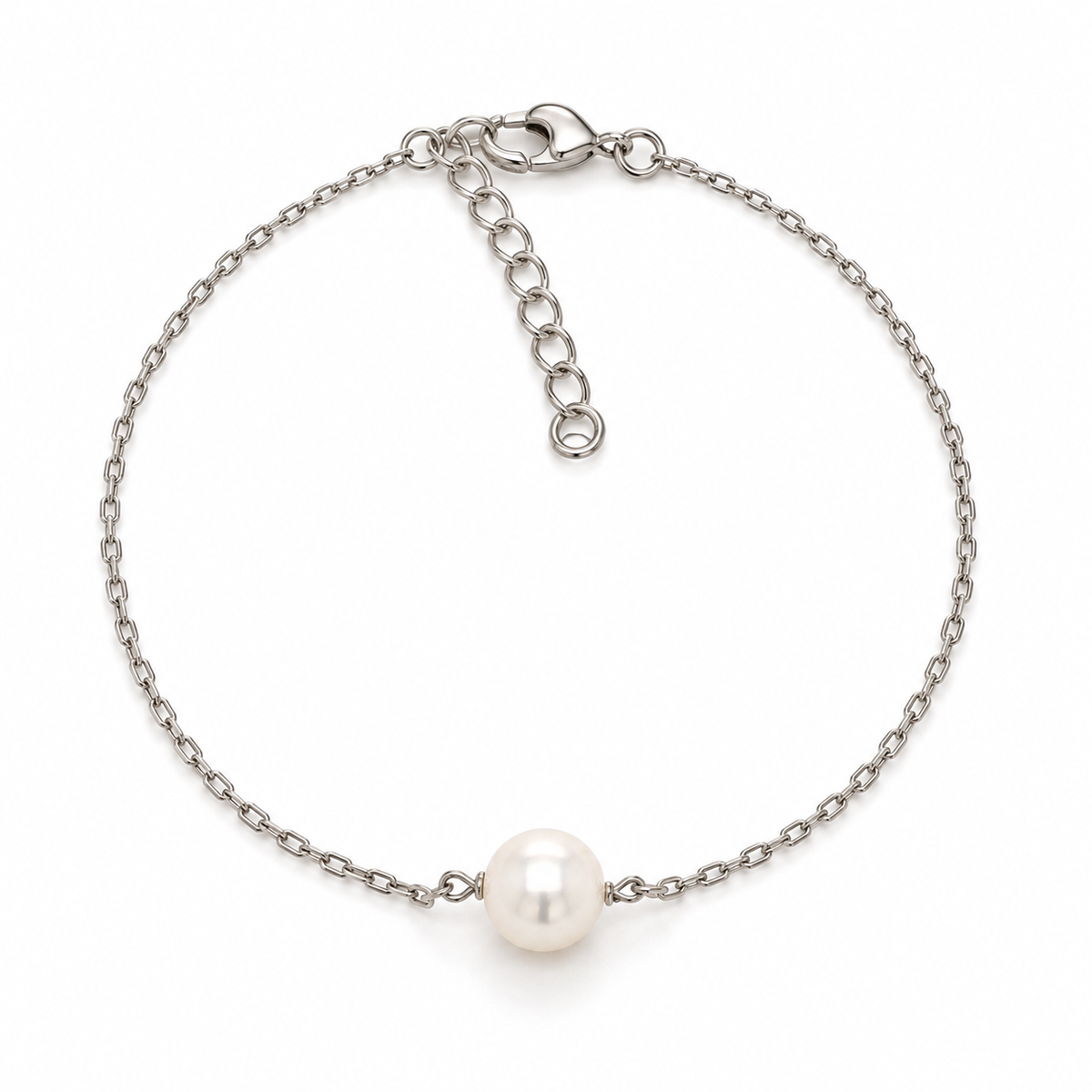 Maeve Sterling Silver and Single Freshwater Pearl Bracelet