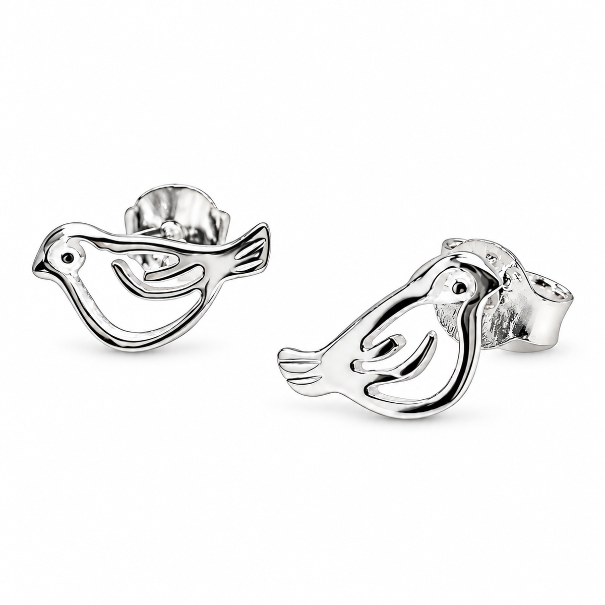 Charlotte Sterling Silver Cut Out Dove Studs