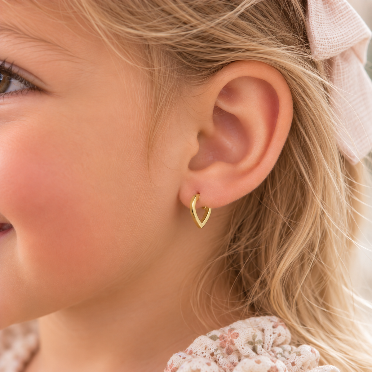 Jeanne Opean Heart Hoop Earrings