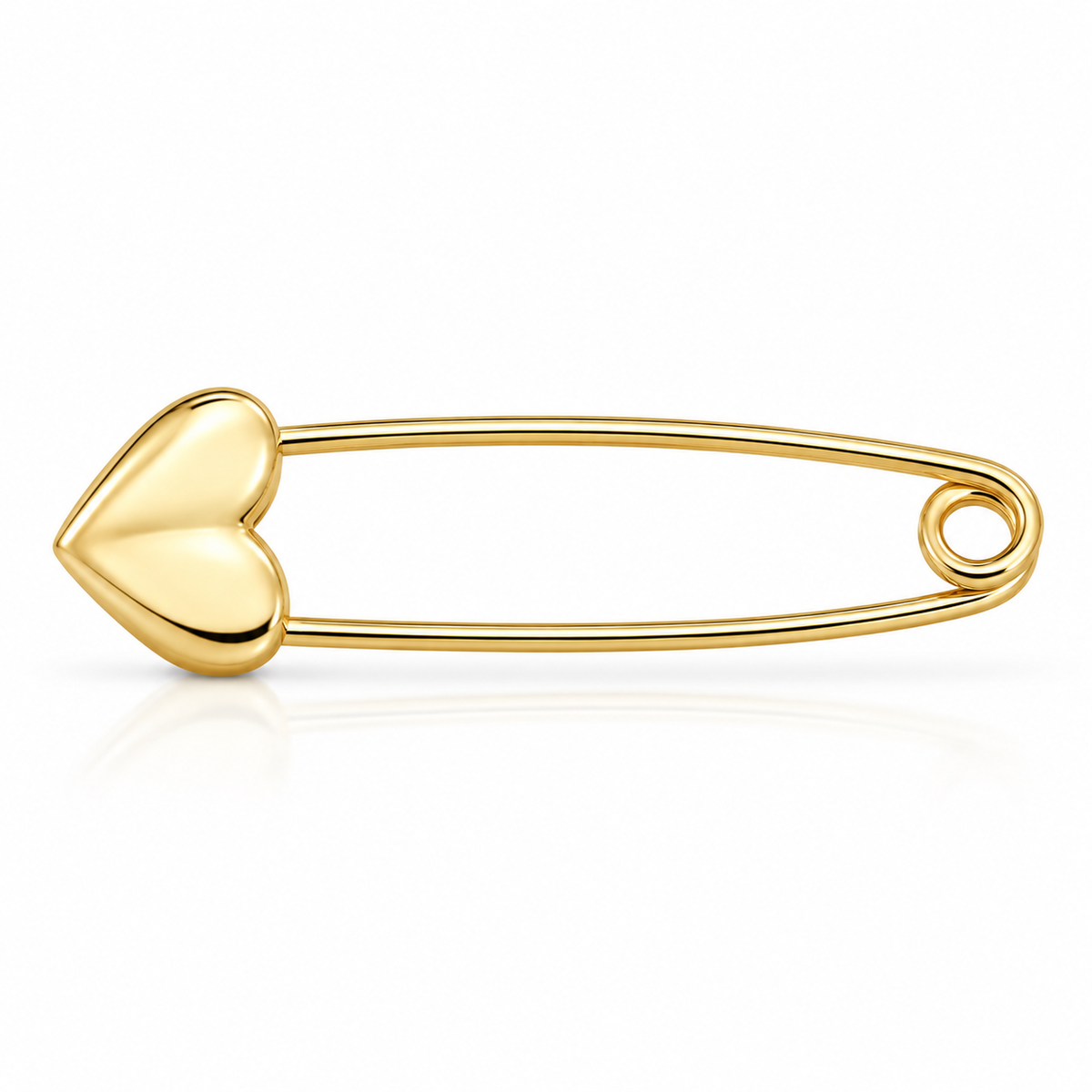 Kenny Solid Yellow Gold Heart Baby Pin