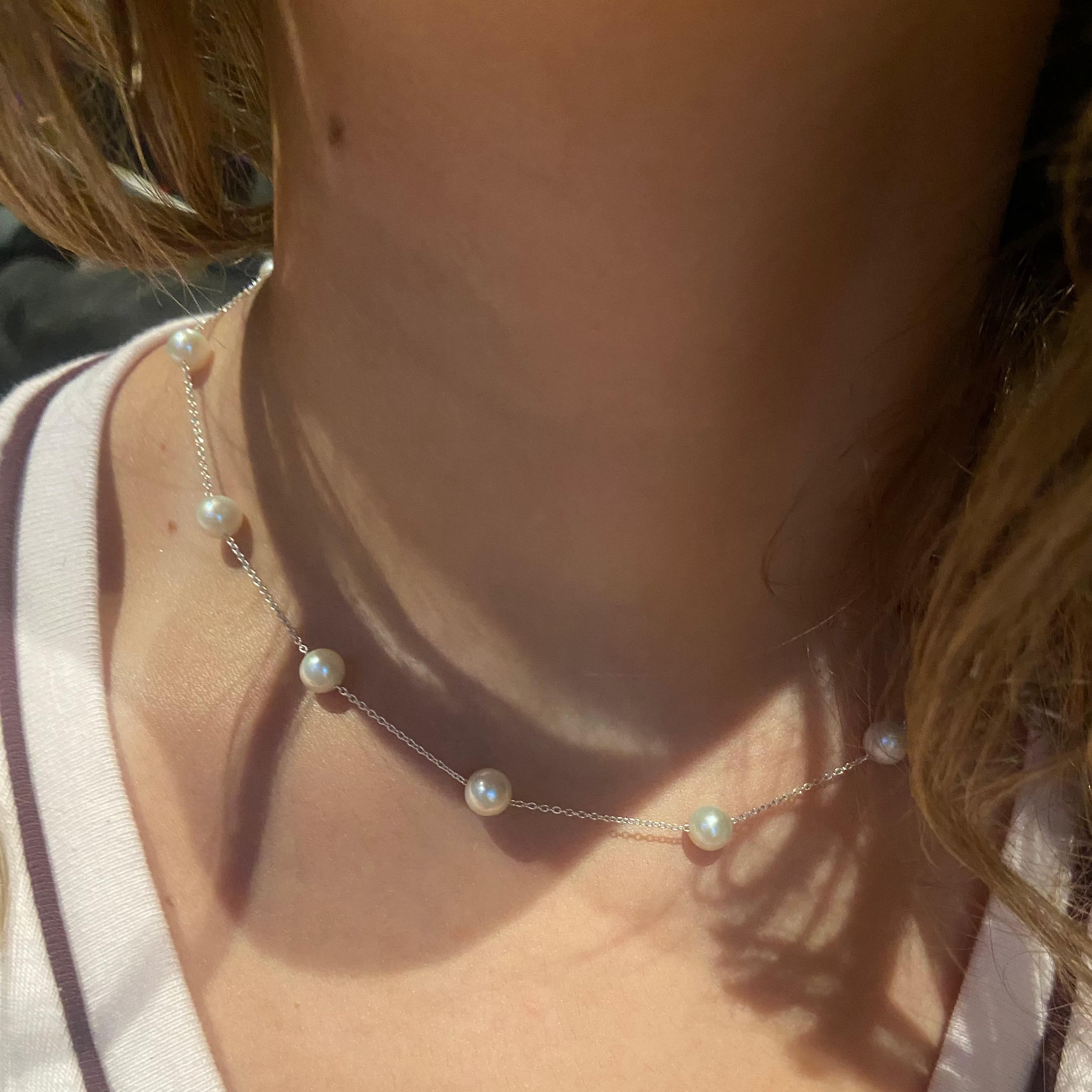 Annalise Sterling Silver and Freshwater Pearl Necklace