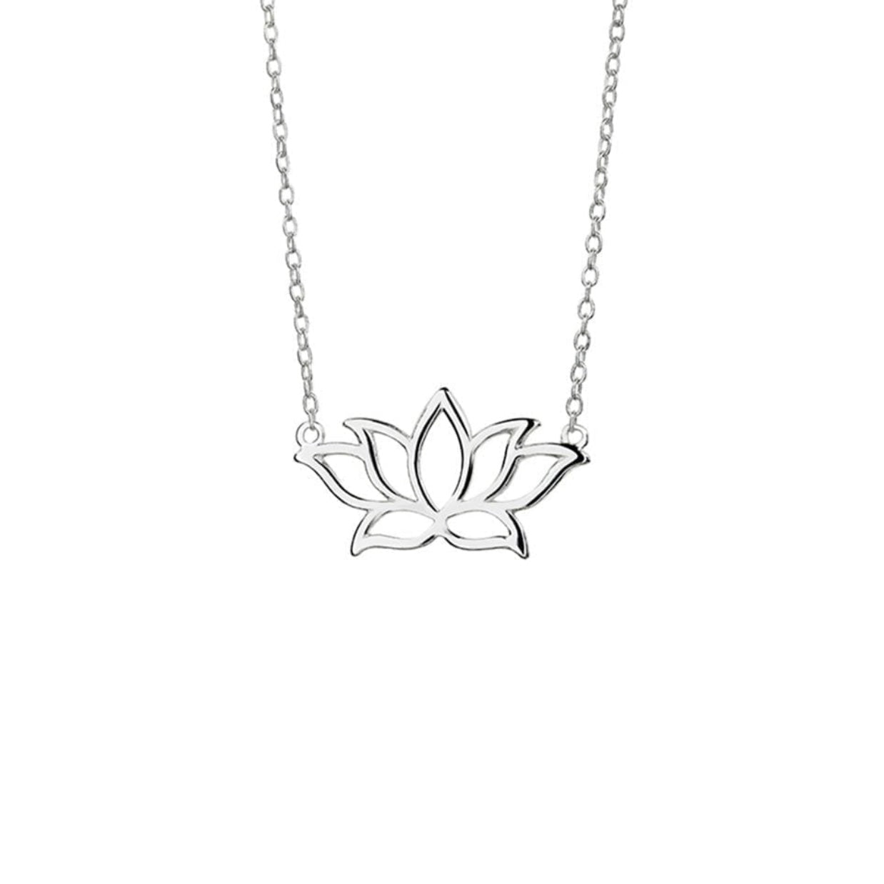 Lucia Sterling Silver and Gold Plated Silver Lotus Necklace - Caesar Loves Ava