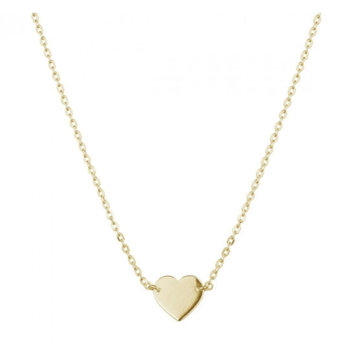 Hazel Sterling Silver and Gold Plated Silver Flat Heart Necklace - Caesar Loves Ava
